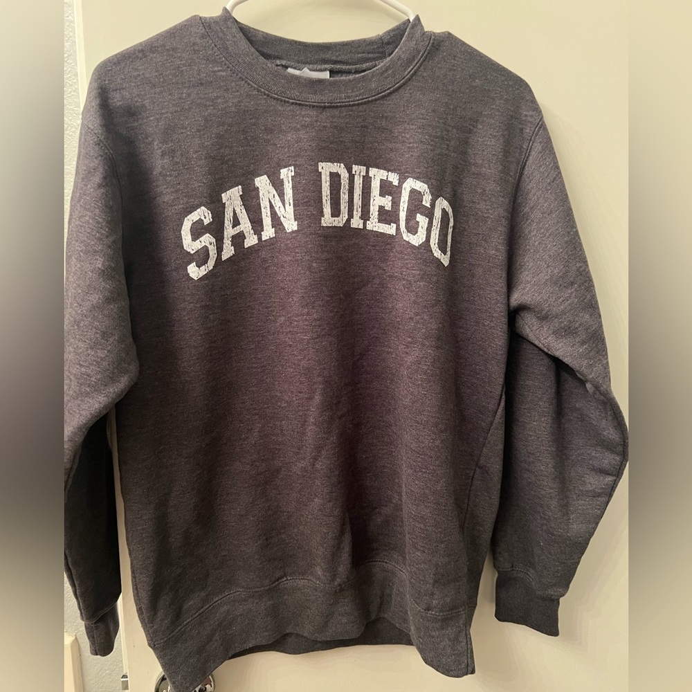 San Diego charcoal gray crewneck